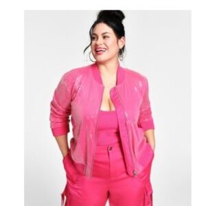 Pink Sequin Jacket 2X women’s
